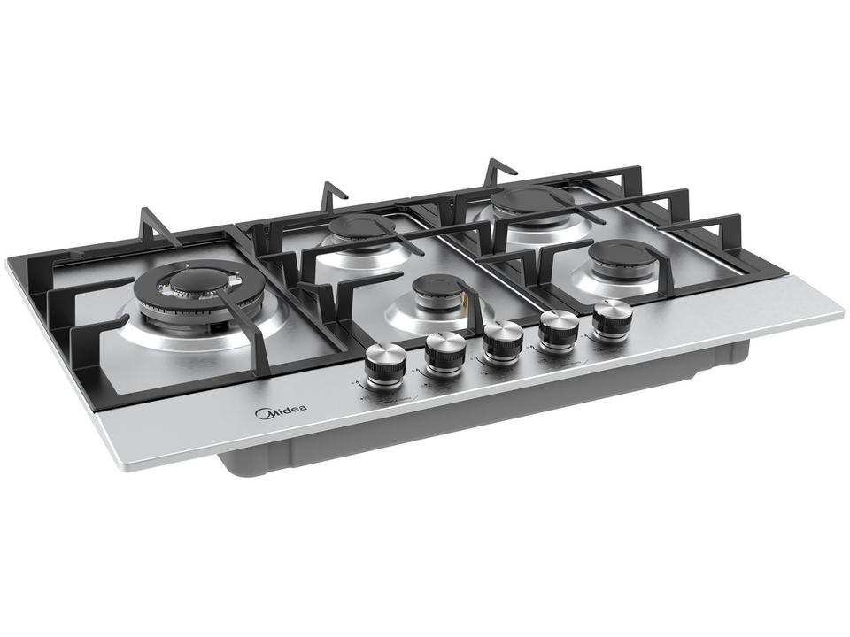 Cooktop 5 Bocas a Gás Natural Midea Mesa Inox Tripla Chama Acendimento Automático CYB5B - 6