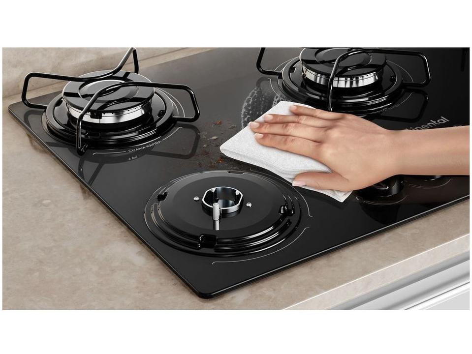 Cooktop 5 Bocas Continental a Gás GLP Preto - 2
