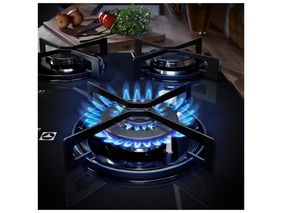 Cooktop 5 Bocas GLP Electrolux Preto Acendimento Automático Efficient KE5GT - 3