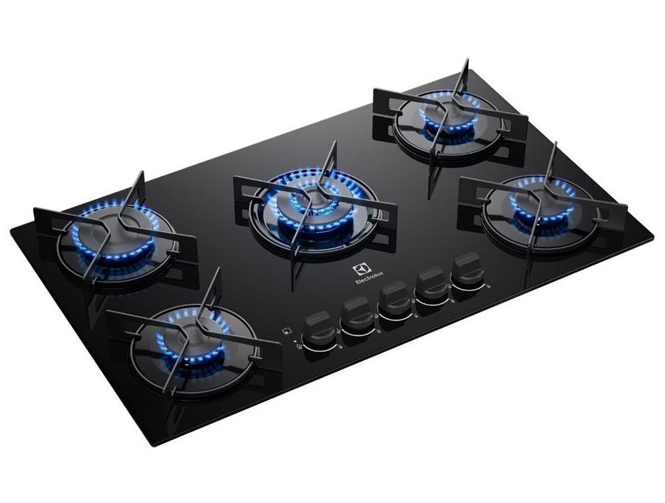 Cooktop 5 Bocas GLP Electrolux Preto Acendimento Automático Efficient KE5GT - 4