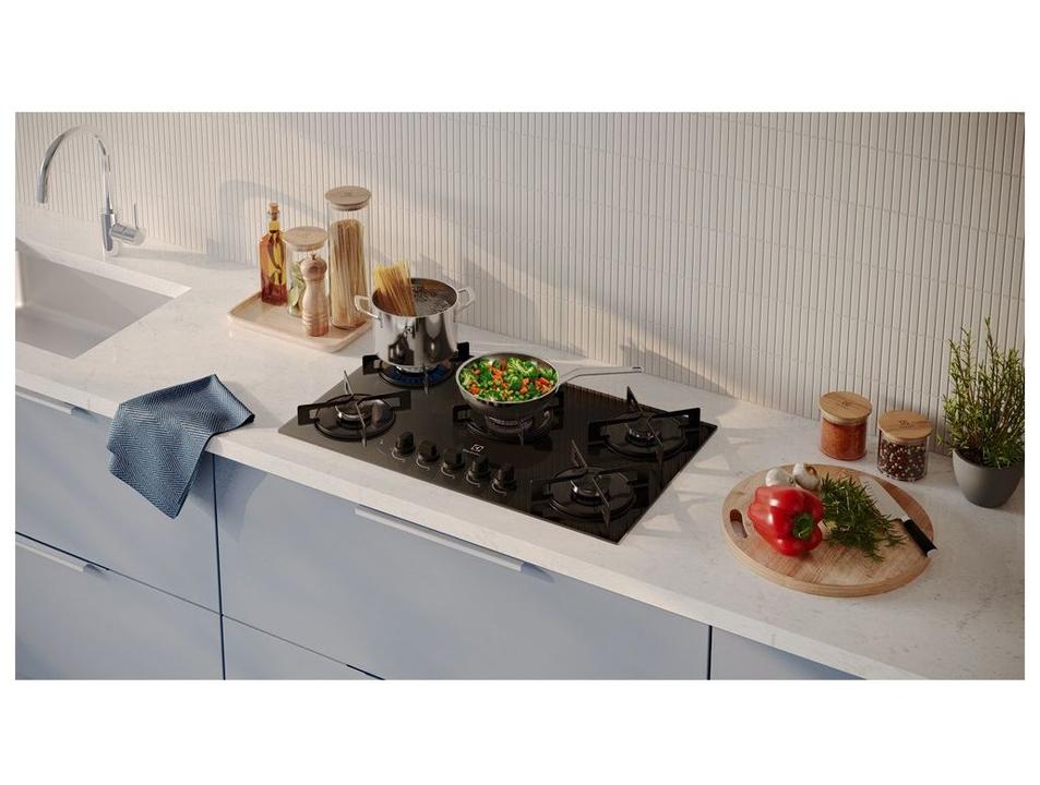 Cooktop 5 Bocas GLP Electrolux Preto Acendimento Automático Efficient KE5GT - 2