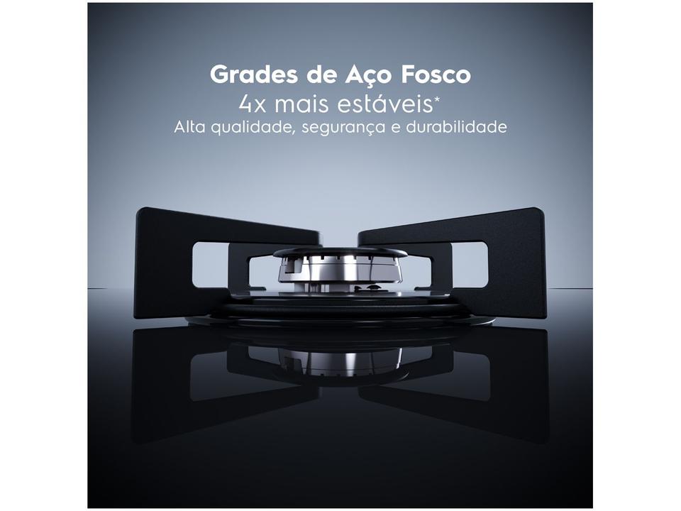 Cooktop 5 Bocas GLP Electrolux Tripla Chama Mesa de Vidro Preto Acendimento Automático Efficient KE5GT - 7