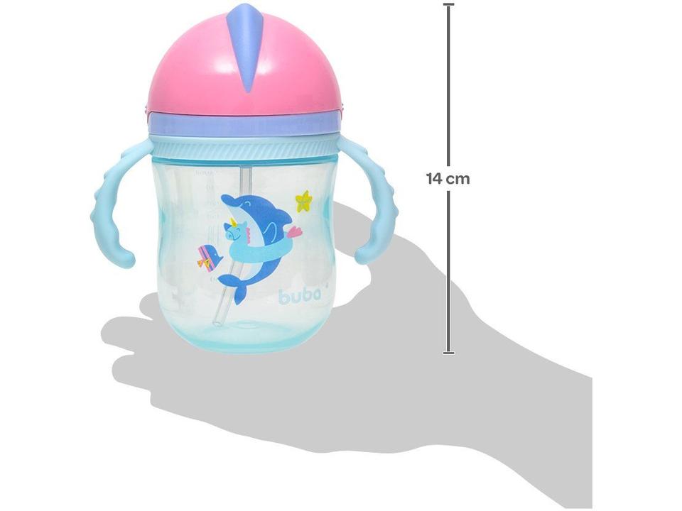 Copo Infantil com Alça e Canudo 240ml Buba Baleia - 7