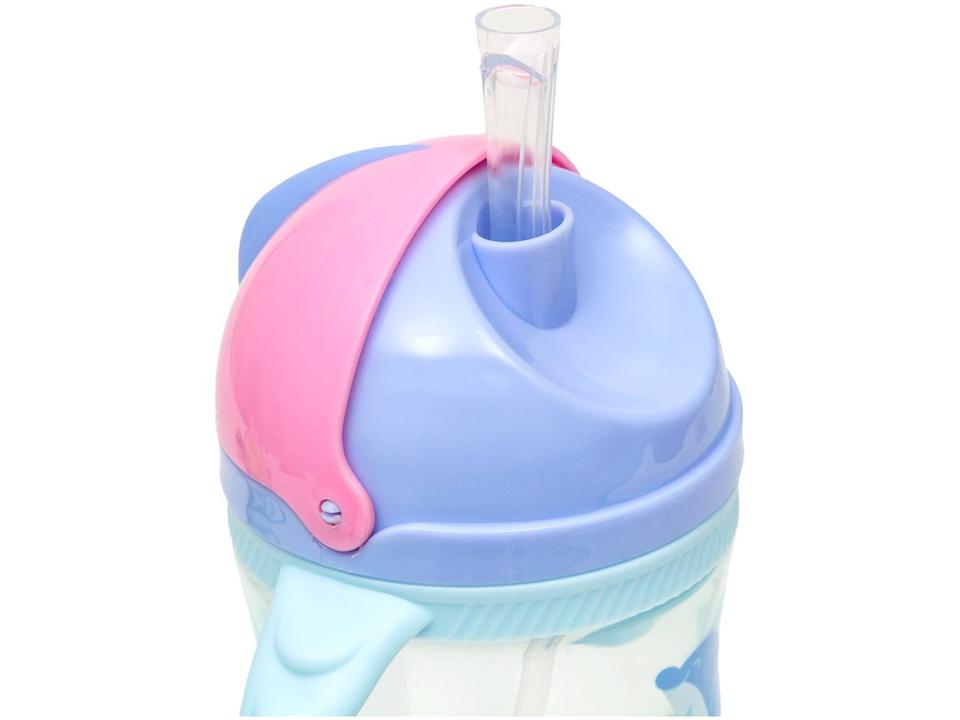 Copo Infantil com Alça e Canudo 240ml Buba Baleia - 6