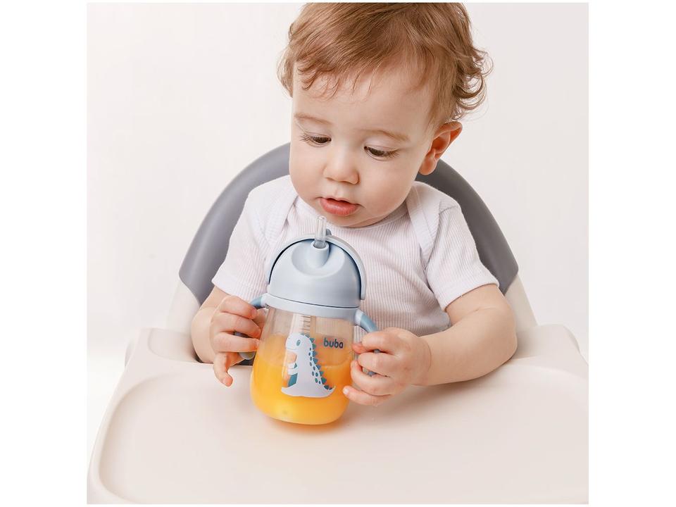 Copo Infantil com Canudo 240ml Buba Dino - 1