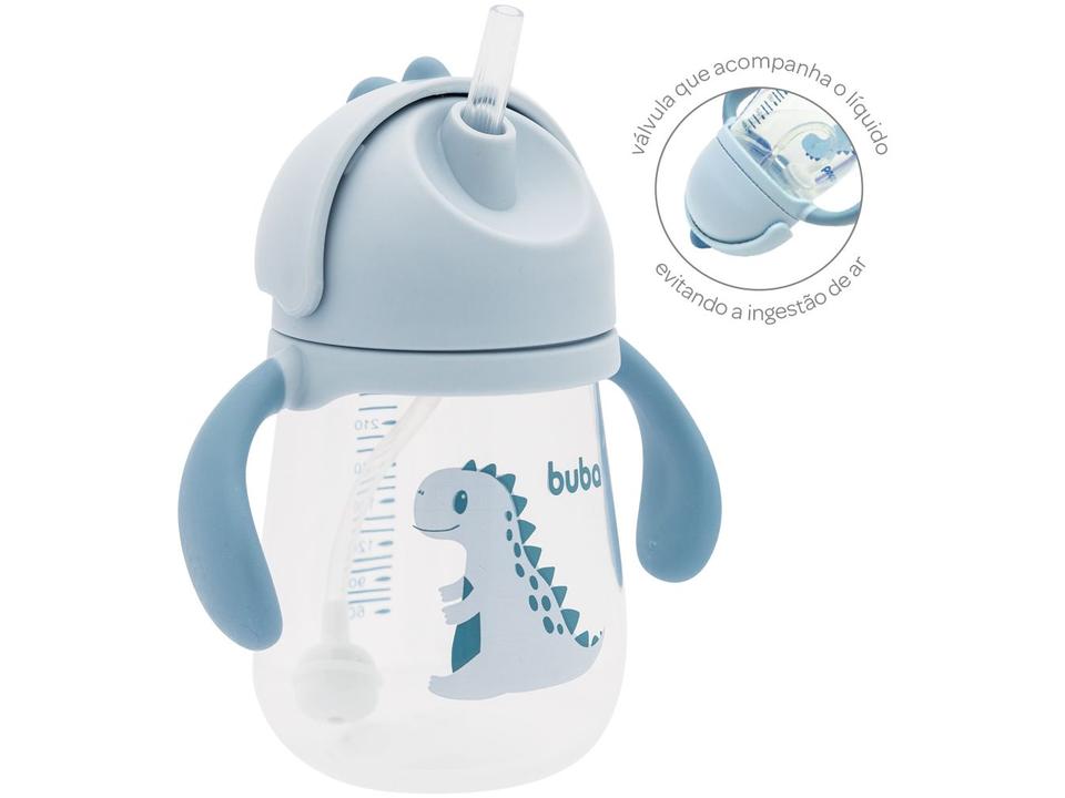 Copo Infantil com Canudo 240ml Buba Dino - 5