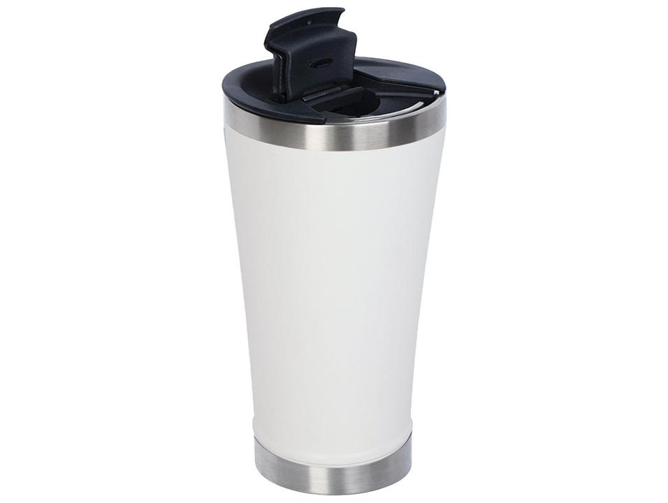 Copo Térmico Fratelli para Cerveja Premium Branco 400ml com Tampa e Abridor - 2