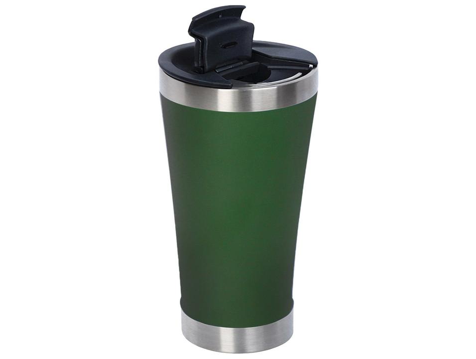 Copo Térmico Fratelli para Cerveja Premium Verde 400ml com Tampa e Abridor - 2