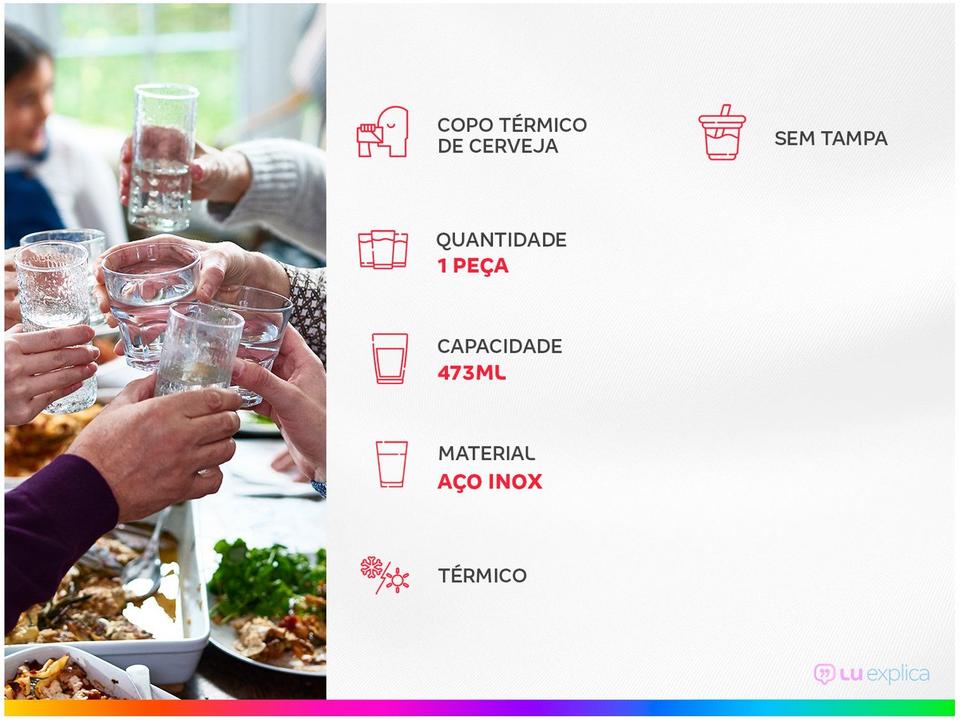 Copo Térmico para Cerveja Stanley 8029 Preto Matte 473ml - 1