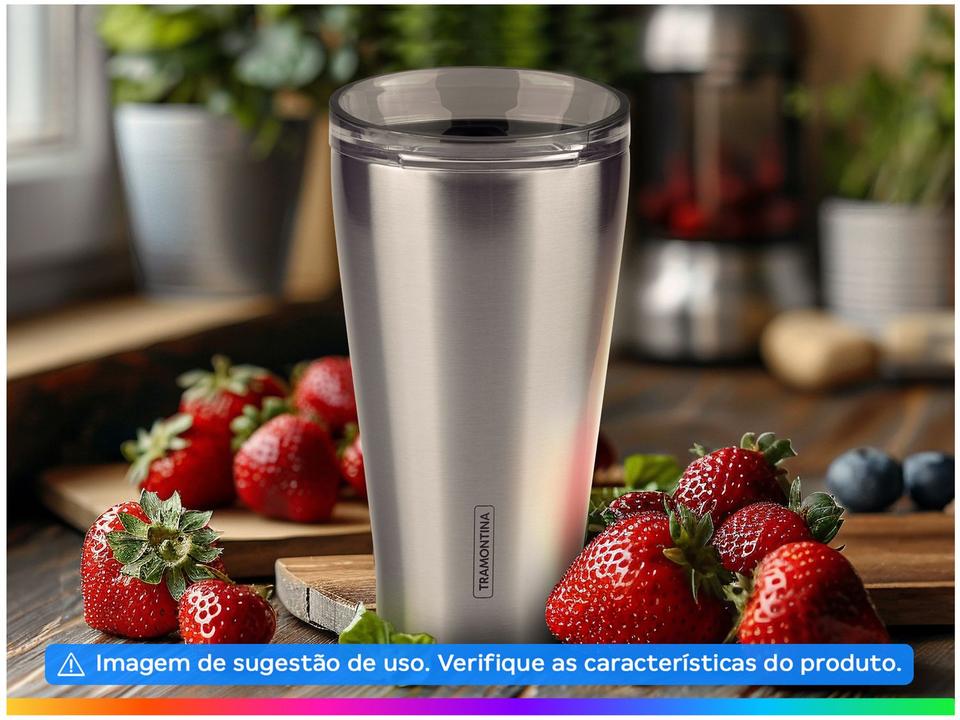Copo Térmico Parede Dupla com Tampa Tramontina Exata 61646535 550ml - 1