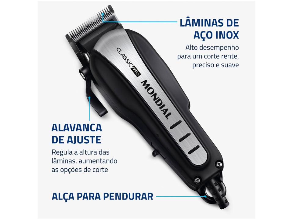 Cortador de Cabelo Mondial Classic Pro - 2
