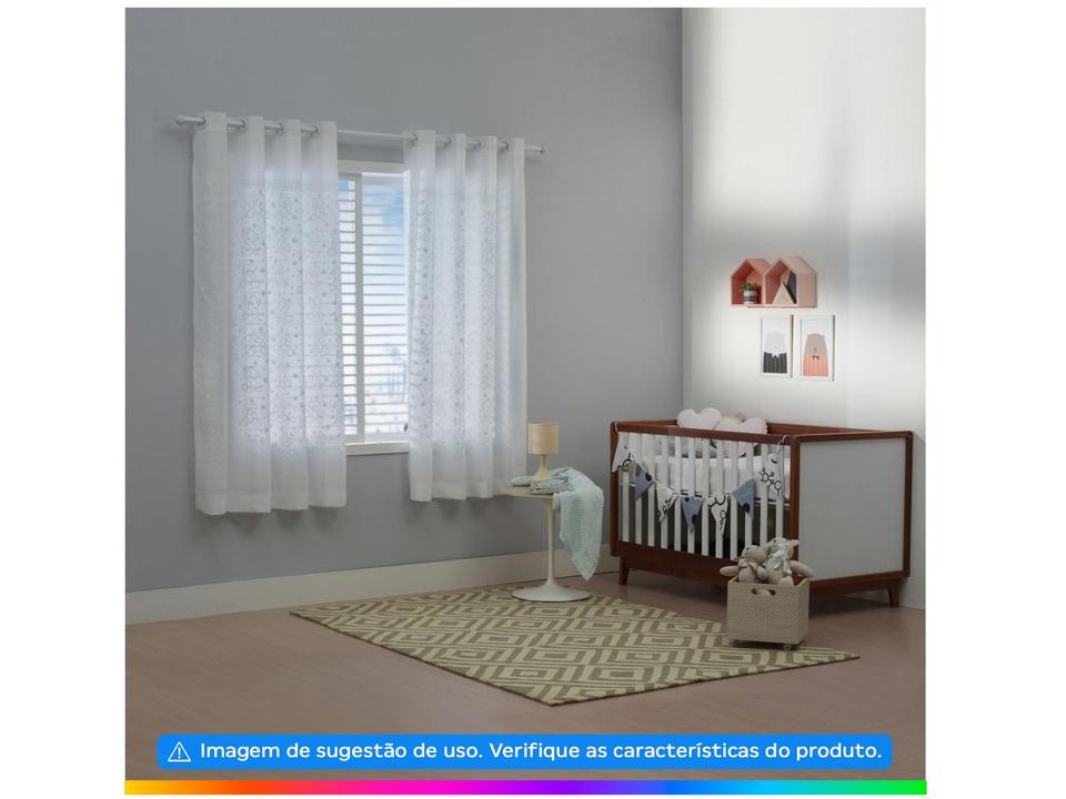 Cortina Infantil Santista Branca Londres Teddy - 2,80x1,80m - 2