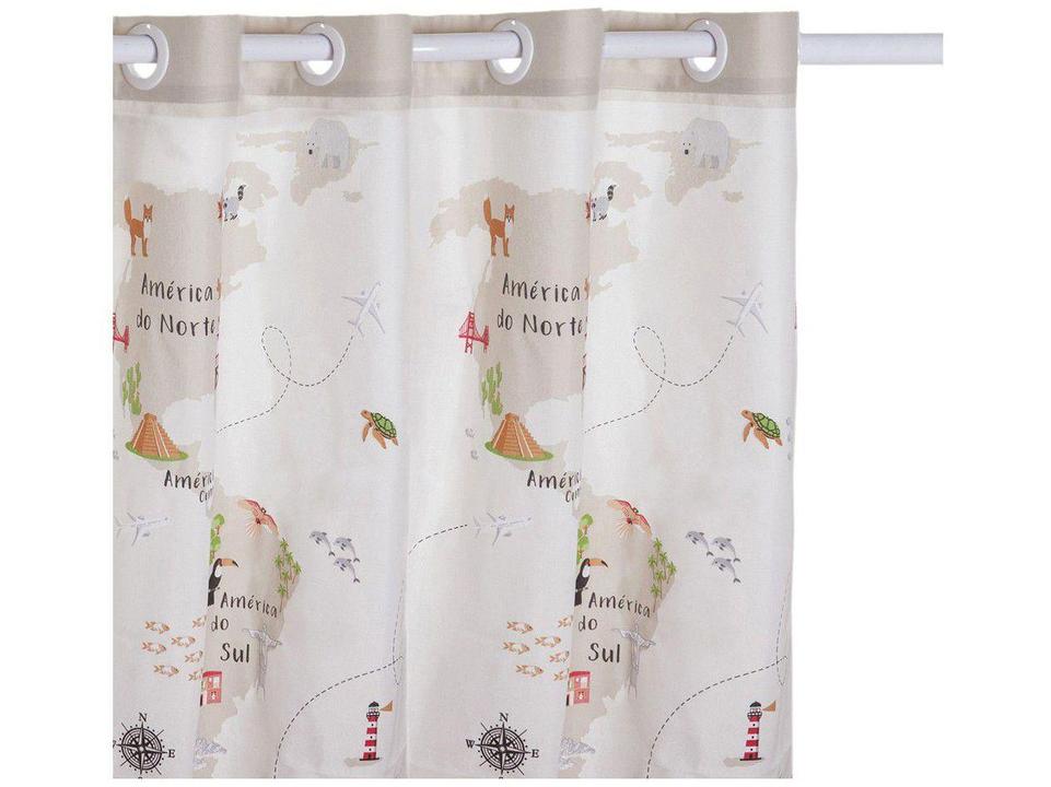Cortina Infantil Santista Londres Maps - 1,80x2,80m - 3