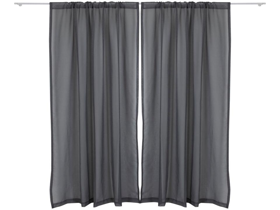 Cortina Lartex Voil Chumbo Lins 230x270cm - 1