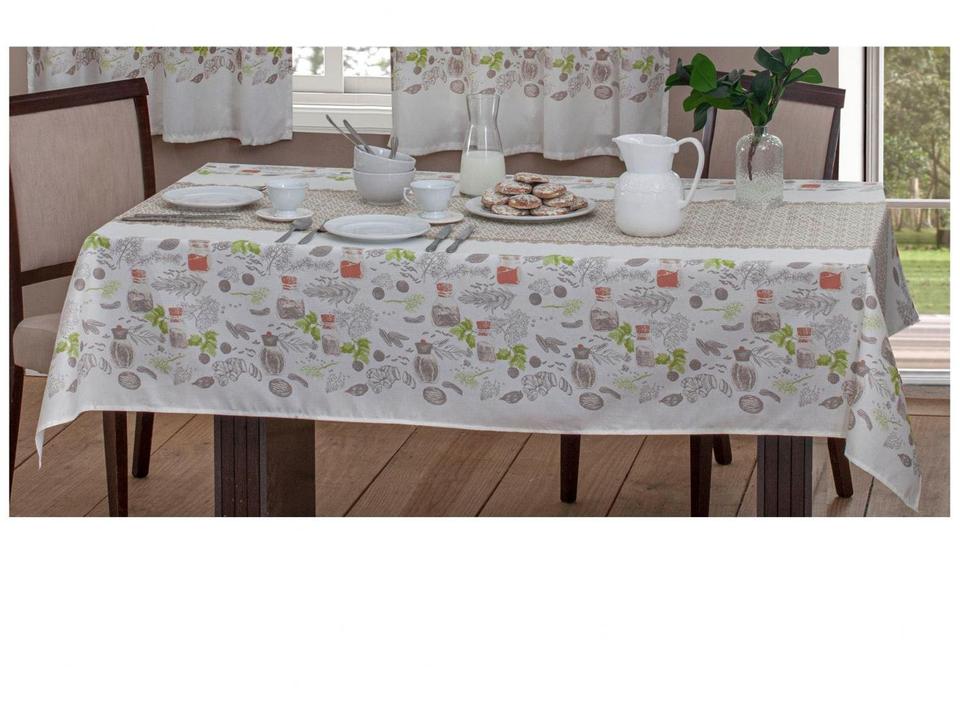 Cortina para Cozinha Sultan Branco e Bege - 6