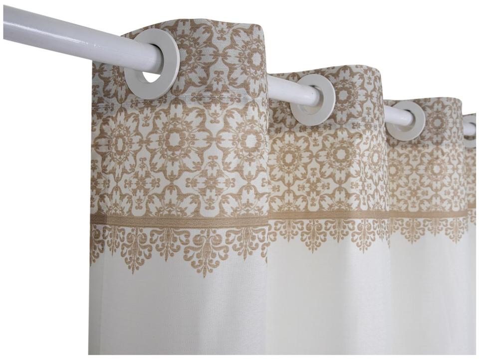 Cortina para Cozinha Sultan Branco e Bege - 3