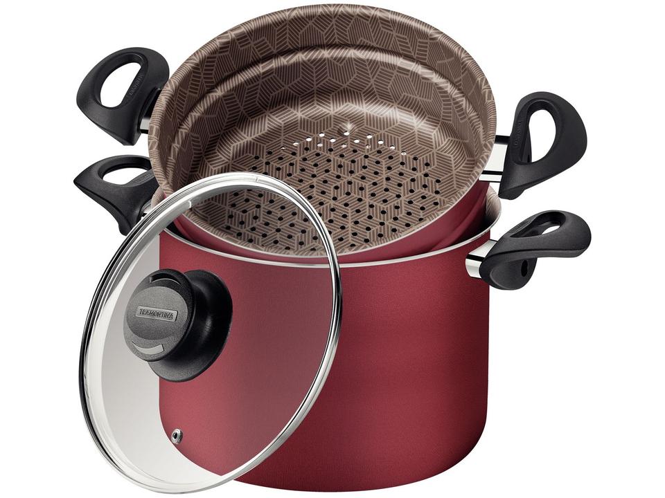 Cozi Vapore Tramontina de Alumínio 22cm Vermelha - 2