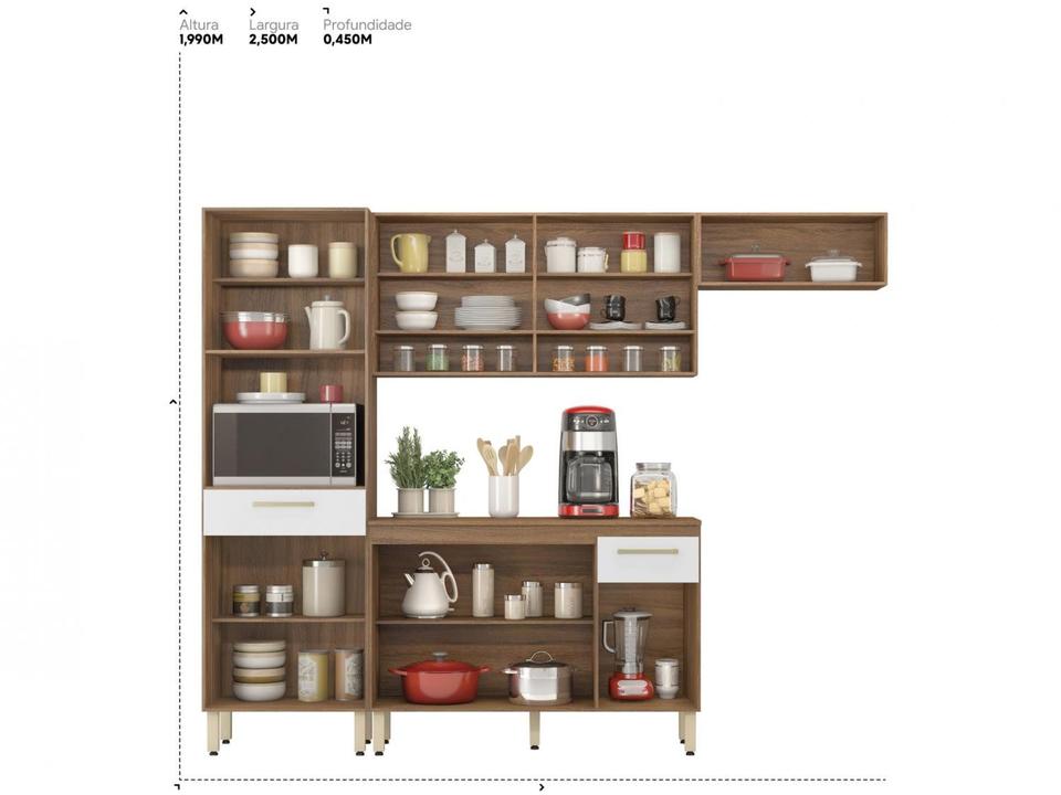 Cozinha Completa Demóbile Dama com Balcão - 12