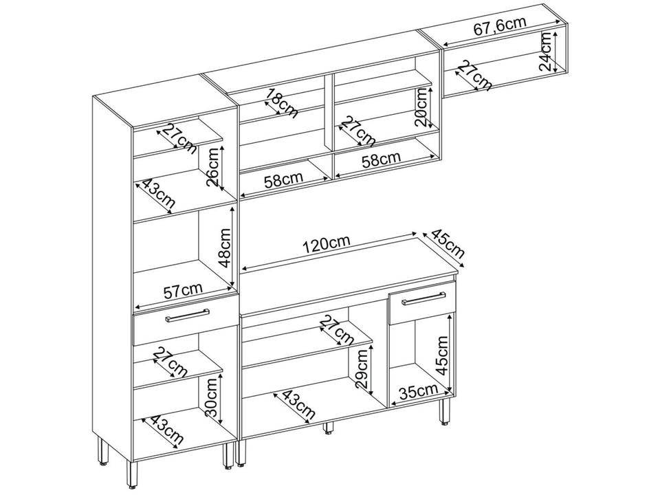 Cozinha Completa Demóbile Dama com Balcão - 15
