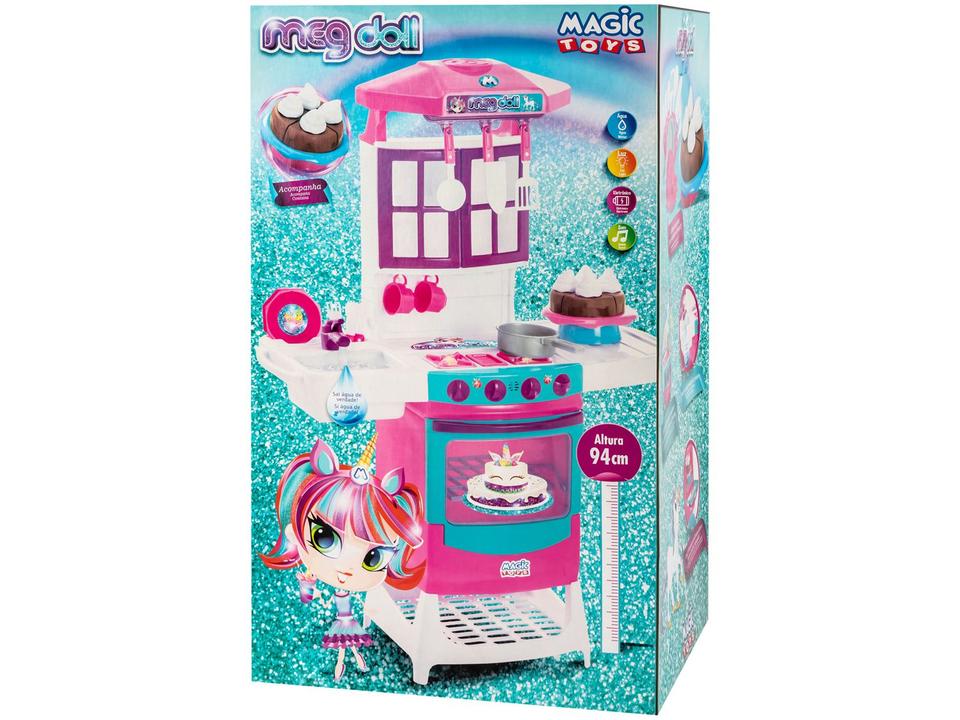 Cozinha Infantil Meg Doll Emite Som e Luzes - Sai Água Magic Toys - 15