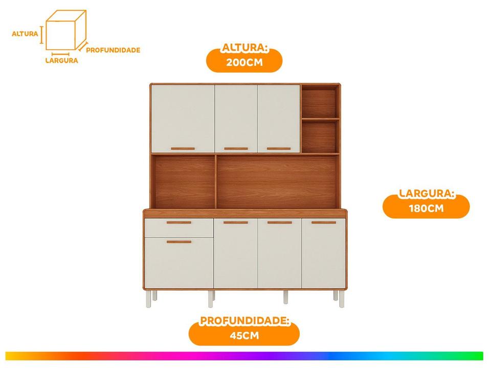 Cozinha Modulada Itatiaia Dunas com Balcão 7 Portas 1 Gaveta - 2