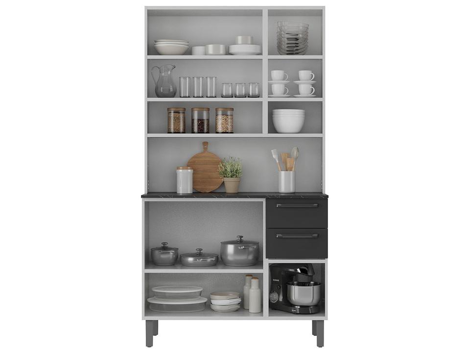 Cozinha Modulada Itatiaia Florença com Balcão 6 Portas 2 Gavetas Aço - 3