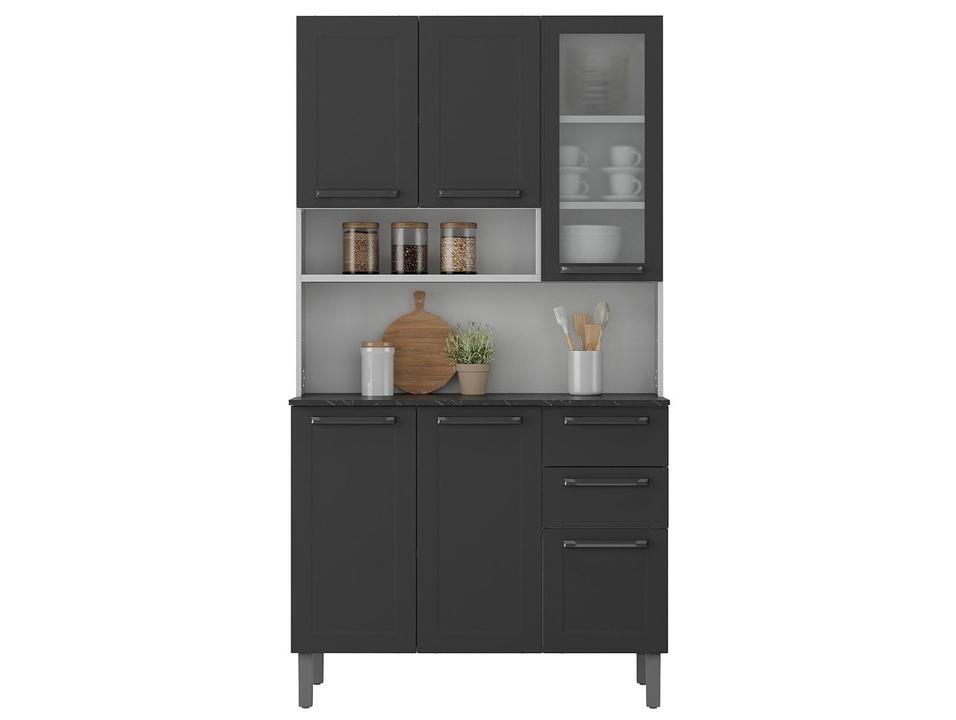 Cozinha Modulada Itatiaia Florença com Balcão 6 Portas 2 Gavetas Aço - 6