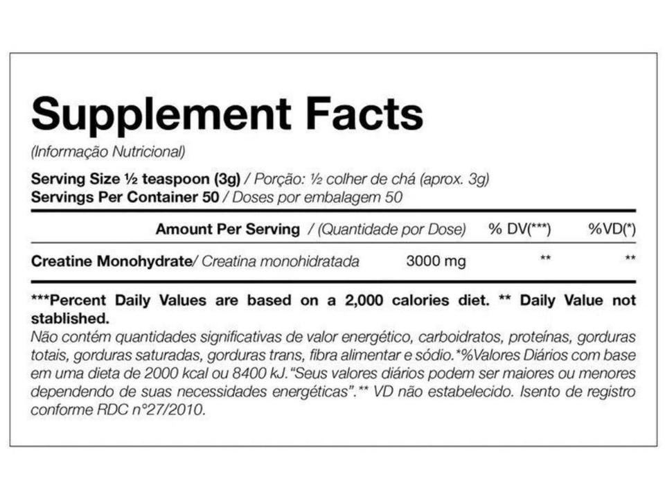 Creatina Mono-hidratada Black Skull em Pó 150g sem Sabor - 1