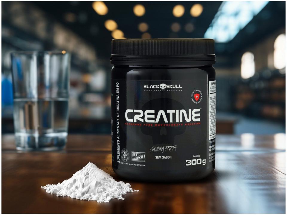Creatina Mono-hidratada Black Skull em Pó 300g sem Sabor - 1