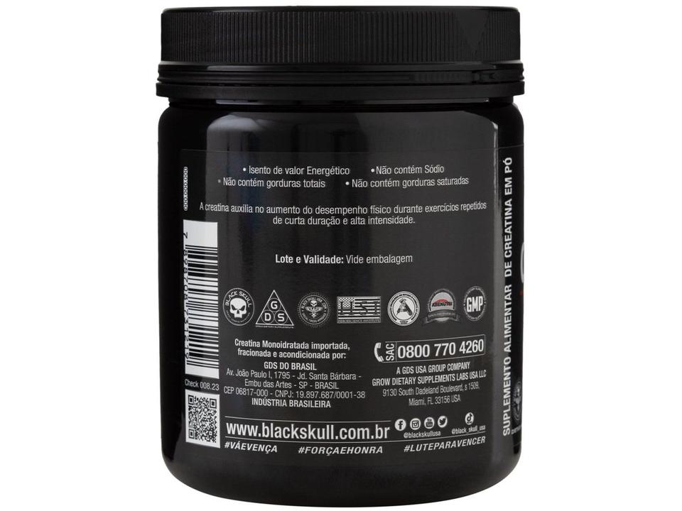 Creatina Mono-hidratada Black Skull em Pó 300g sem Sabor - 3