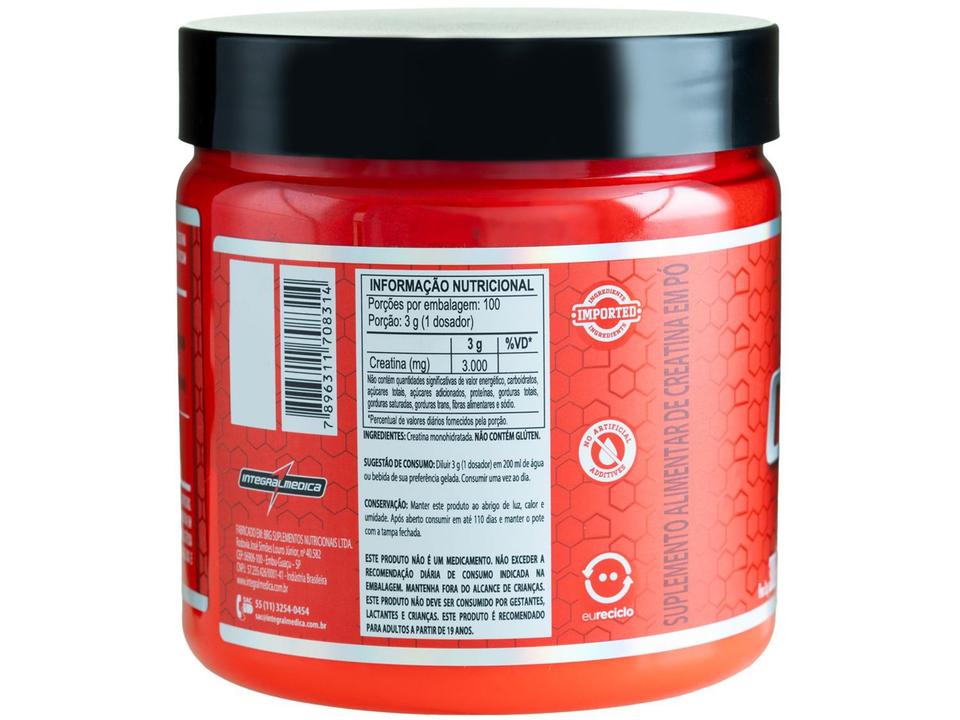 Creatina Mono-hidratada Integralmédica Hardcore em Pó 300g sem Sabor - 3
