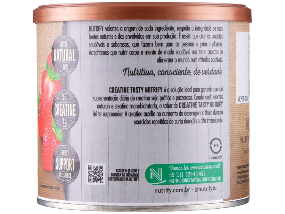 Creatina Mono-hidratada Nutrify Tasty em Pó 210g Morango - 2