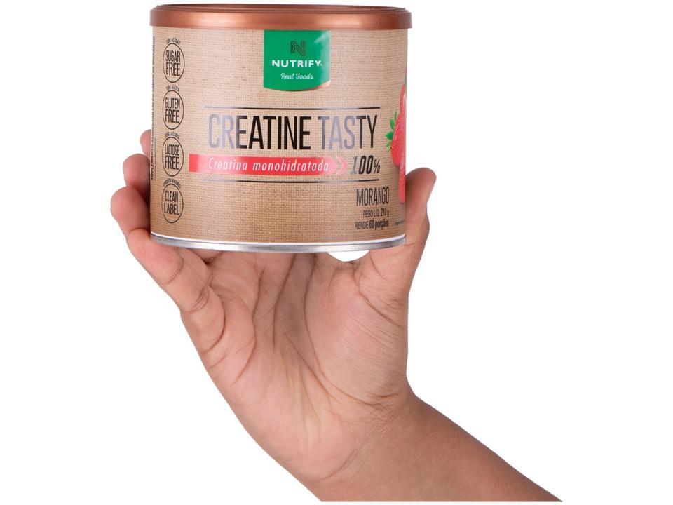 Creatina Mono-hidratada Nutrify Tasty em Pó 210g Morango - 4