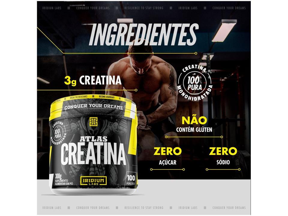 Creatina Monohidratada Atlas em Pó 300g - 4