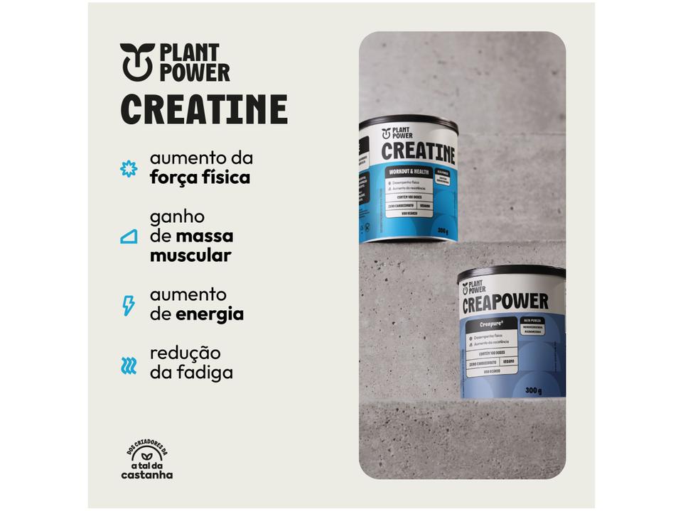 Creatina Monohidratada Plant Power em Pó Pote 300g - 1