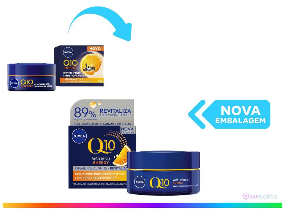Creme Antissinais Facial Noturno Nivea Q10 Energy - 1