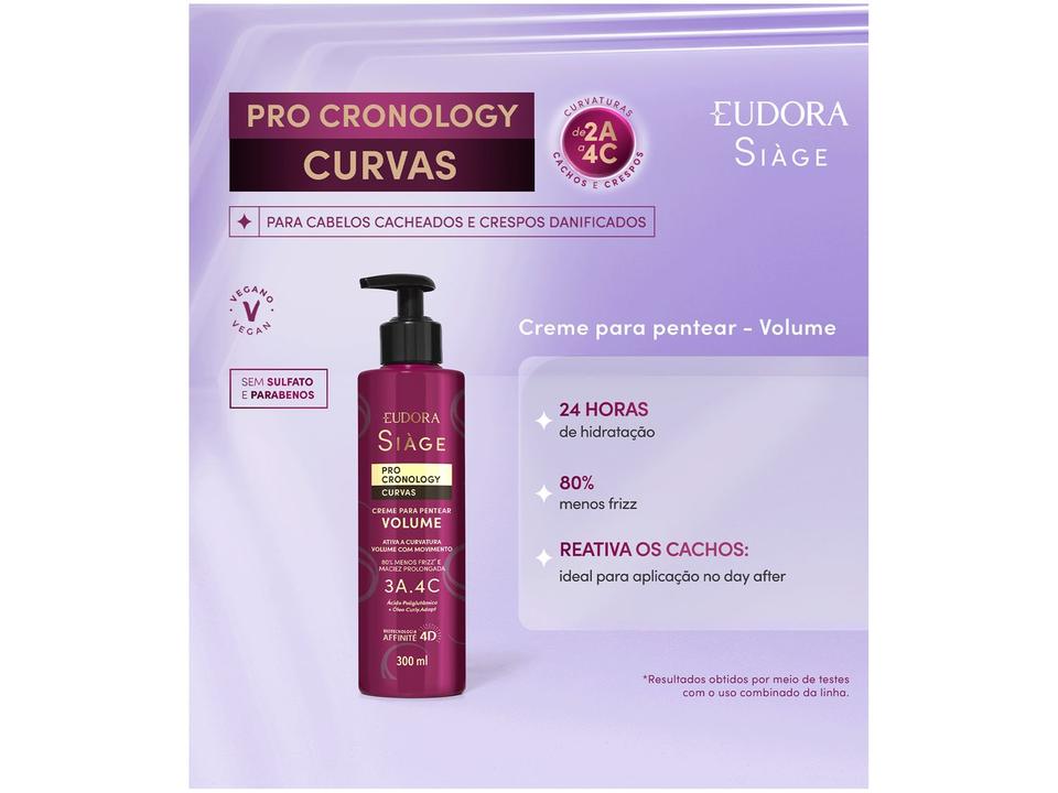 Creme de Pentear Eudora Pro Cronology Curvas Volume 300ml - 1