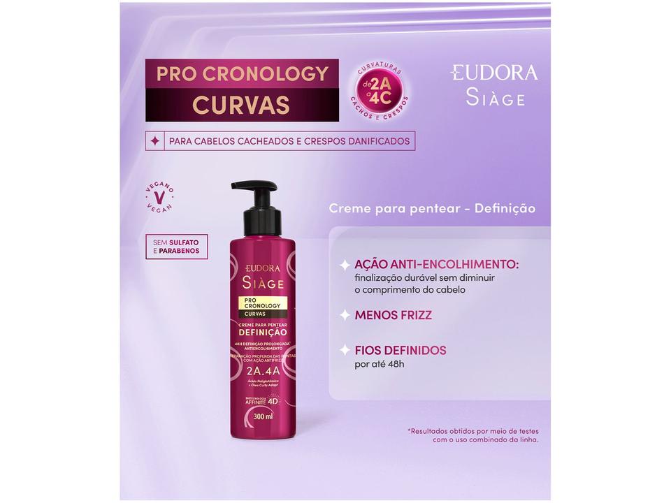Creme de Pentear Eudora Siàge Pro Cronology Curvas Definição 300ml - 1