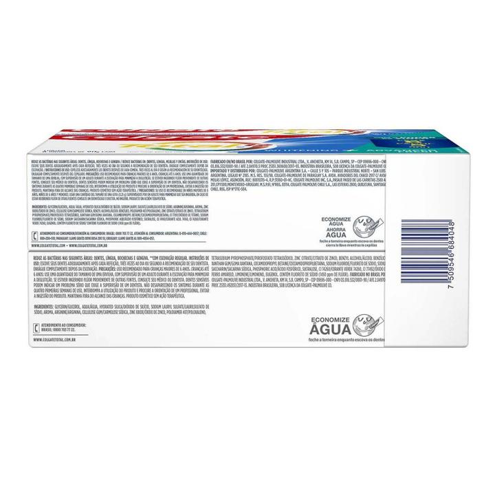 Creme Dental Para Branqueamento Colgate Total 12 Whitening & Advanced Fresh 90g - 5