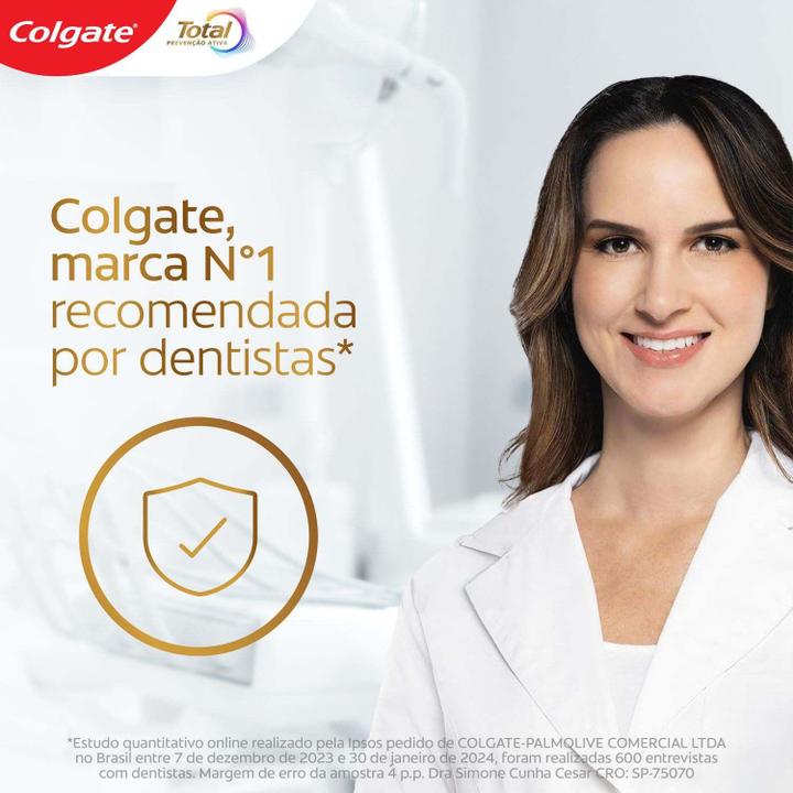 Creme Dental Para Branqueamento Colgate Total 12 Whitening & Advanced Fresh 90g - 7