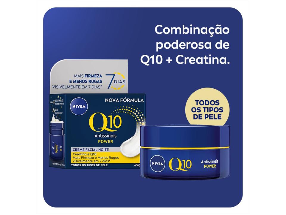 Creme Facial Antissinais Nivea Antissinais Q10 Power Noite 49g - 2