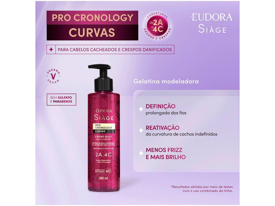 Creme Finalizador de Cabelo Eudora Crono Jelly Pro Cronology Curvas 300ml - 2