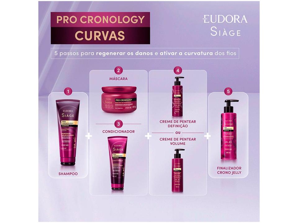 Creme Finalizador de Cabelo Eudora Crono Jelly Pro Cronology Curvas 300ml - 6