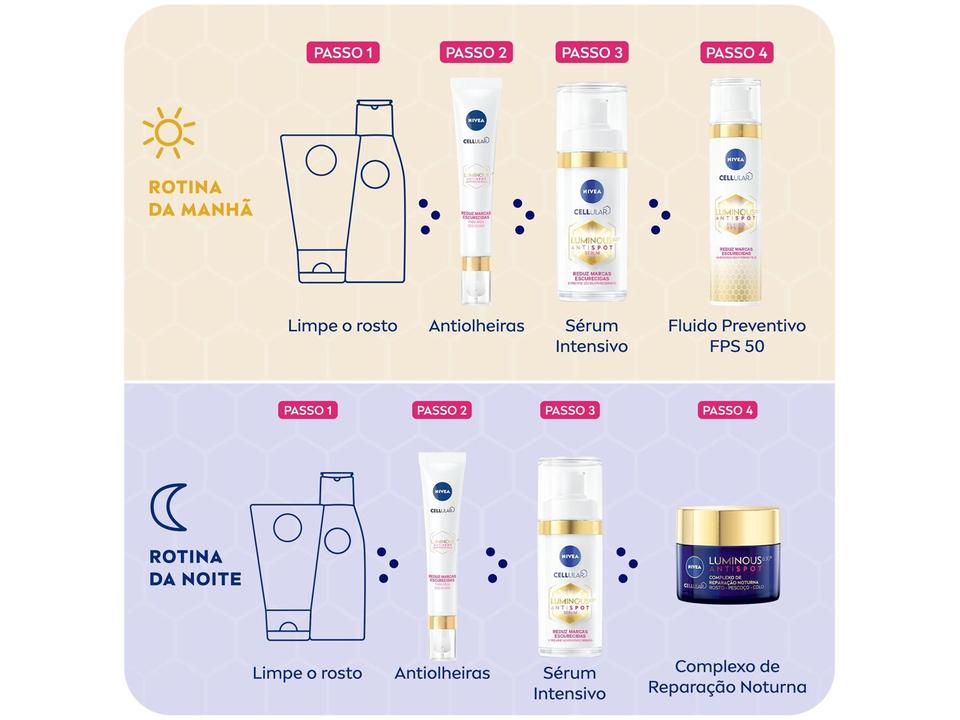 Creme Hidratante Facial Nivea Complexo de Reparação Noturna Luminous 630 Antispot Ácido Hialurônico 50ml - 4