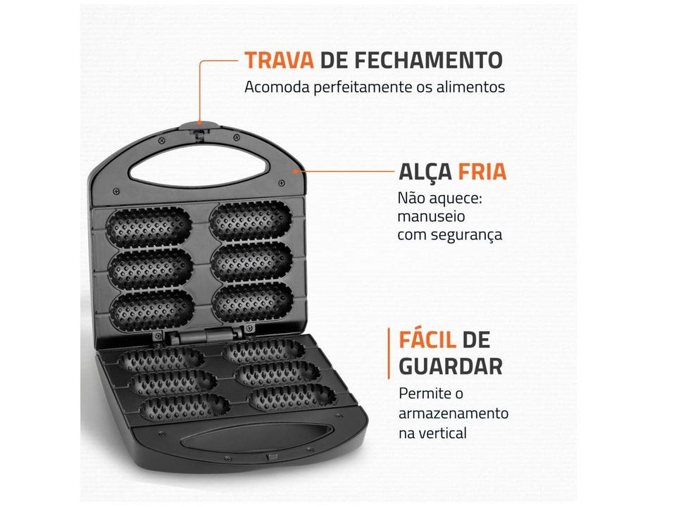 Crepeira Elétrica Mondial Pratic Crepe & Hot Dog - 5