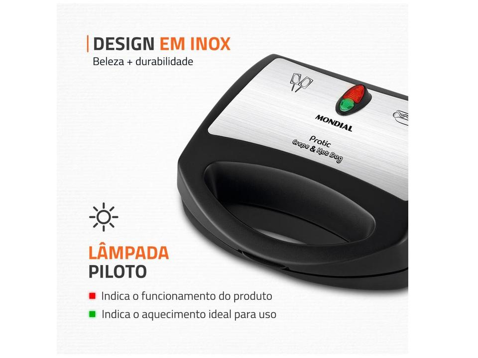 Crepeira Elétrica Mondial Pratic Crepe & Hot Dog - 4