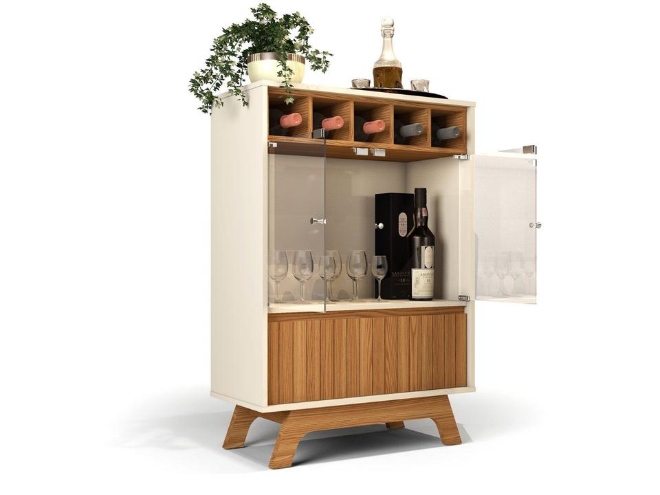 Cristaleira 3 Portas Carvalho nobre/Off White - 3