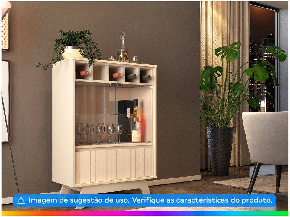 Cristaleira 3 Portas Off White DJ Móveis Tulipa - 1