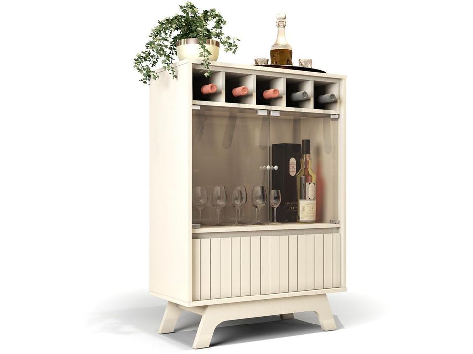 Cristaleira 3 Portas Off White DJ Móveis Tulipa - 2