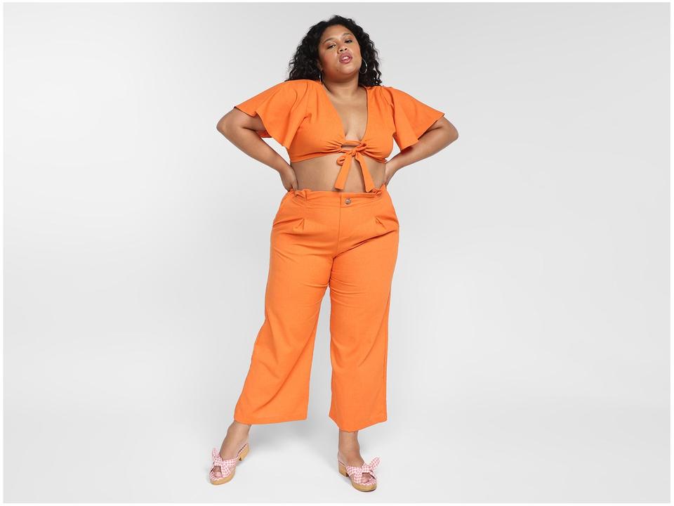 Cropped Vista Magalu Manga Ampla Nó Decote - 4